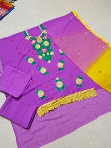 Embroidered Georgette Dress With Astar