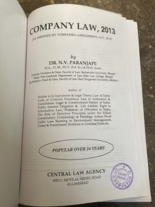 Company Law By Dr NV Paranjape