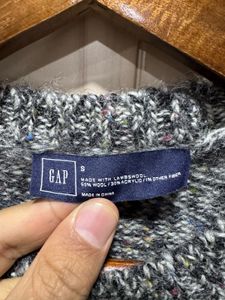GAP Lambswool Wool Crewneck Grey Sweater