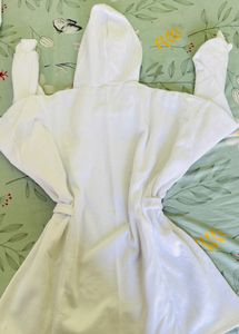 white hoodie dress