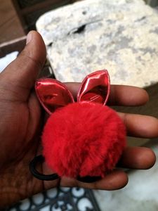 Red Bunny Hair Tie