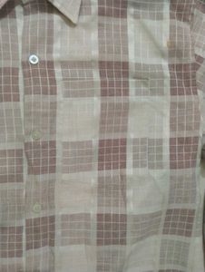 checked pattern men off white shirts