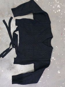 Black woolen Top