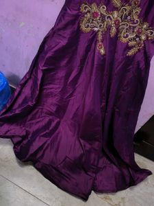 Elegant Purple Ethnic Gown
