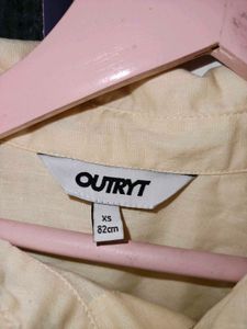 Yellow Button-Up Top