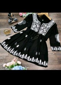 Black Chikankari Kurti Size L ,xl