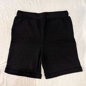 black shorts