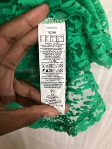 Tezenis Lace Green Sleeveless Top