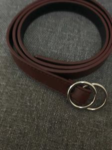 Burgundy Belt with Double Ring