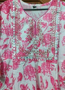 beautiful party wear umbrella kurti pant Dupatta