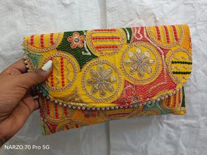 Embroidered Clutch