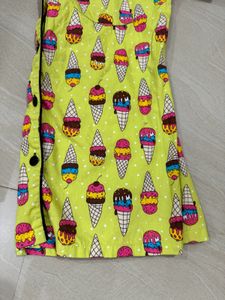 Yellow Pajama Set with Graphic Print