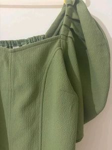 Green Off-Shoulder Top