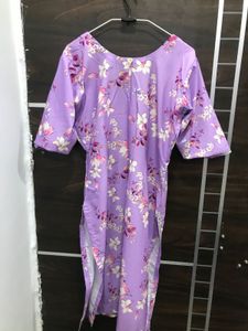 Beautiful Satin Floral Kurta
