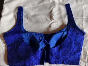 Royal Blue Silk Blouse