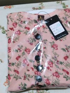 Floral Long Kurthi With Flares