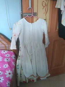 White Full Long Frock (Kids)