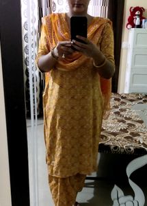 yellow patiyala salwar suit