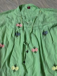Embroidered Green Tunic - XL