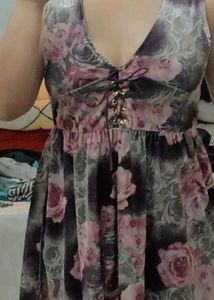 Velvet Cute &amp; Rich Print Mini Dress