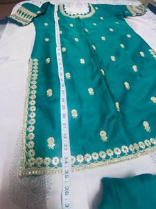 Green Embroidered Kurta Set