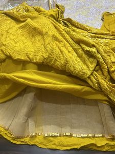 🔥Golden mustard Lehnga🥻