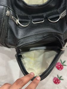 Black Faux Leather Handbag Y2K vintage