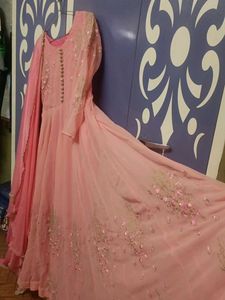 Full Embroydre Pink Gown