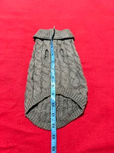 Gray Knit Dog Sweater
