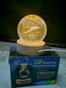 3D Crystal Dolphin Sphere Lamp