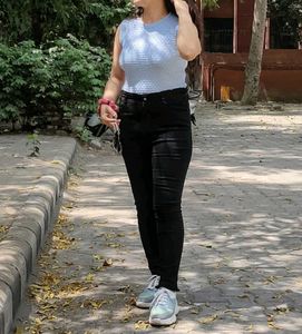Sky Blue Bodycon Top