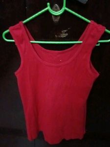Red Sleeveless Tank Top