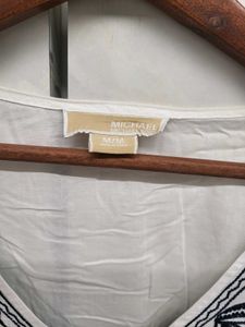 Authentic Mk Embroidered White Top