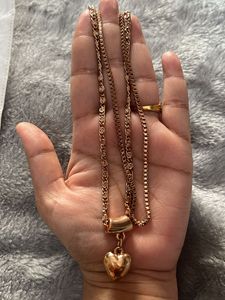 Double Chain With Heart