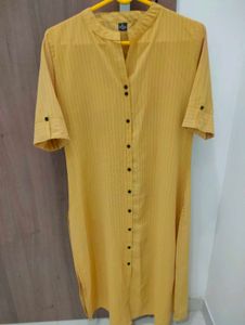 Mustard Yellow Button-Down Tunic