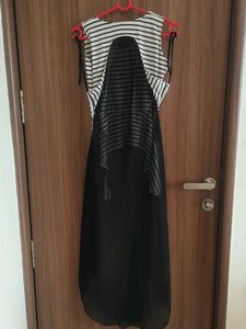 Striped Asymmetrical High-Low Tunic Top