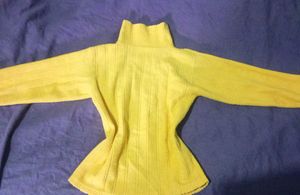 Yellow High Neck Sweatshirt