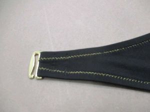 Patterned Black Bikini Top 34B