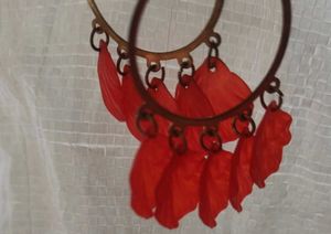 Red Petal Earrings