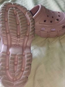Pink Platform Crocs