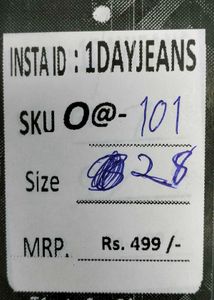 women black straight jeans size 28 (O-101)