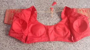 Hot Red Zari Embroidery Design Boluse
