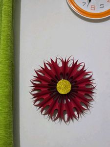 Red Paper Flower Decor