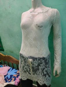 White Mesh Bodycon