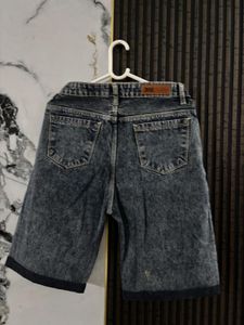 Charcoal Denim Shorts