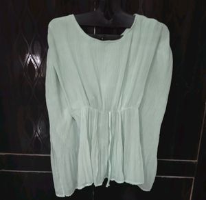 Beautiful Georgette Green Kaftan Top