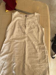 Beige Short Dress From Fab India