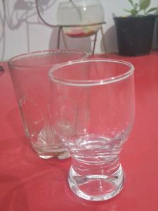Two Unique Drinking Glasses