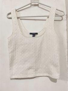 Forever 21 White Knit Crop Top