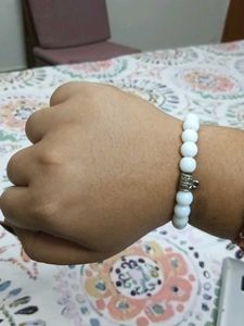 White Beaded Bracelet